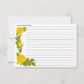 Beauceron, Rezeptionskarte für Gelbe Rosen (Rückseite)