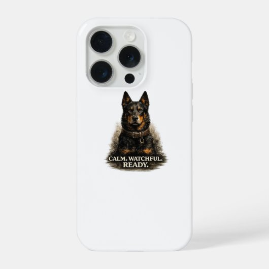 Beauceron – Ruhig Wachsam Bereit iPhone Hülle (Rückseite)