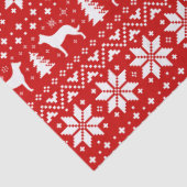 Beauceron Silhouetten Weihnachtsmuster Rot Seidenpapier (Detail)