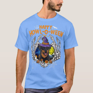 Beauceron Skeleton Herz Happy HowlOWeen Costume  T-Shirt