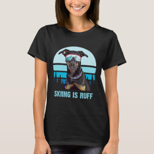 Beauceron Winter Skifahren Ist Ruff Ski Hund Liebh T-Shirt