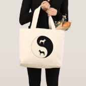 Beauceron Yin Yang Jumbo Stoffbeutel (Vorderseite (Produkt))