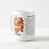 Beauchamp, der Ursprung, die Bedeutung und das Kaffeetasse (Vorderseite Links)