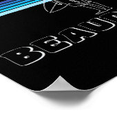 Beauduc Surfstrand Surfer Junge Frau Poster (Ecke)