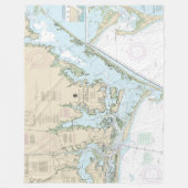 Beaufort Inlet und Teil der Core Sound Chart Fleecedecke (Vorderseite)