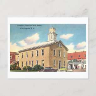 Beaufort Landkreis Court House, Washington, NC Postkarte