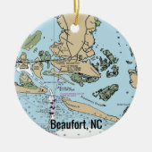 Beaufort NC Chart Keramik Ornament (Vorne)
