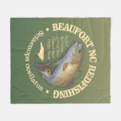 Beaufort NC (Rotbarsch) Fleecedecke (Vorderseite (Horizontal))