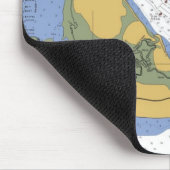 Beaufort NC Seehafen-Diagramm mousepad (Ecke)