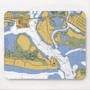 Beaufort NC Seehafen-Diagramm mousepad