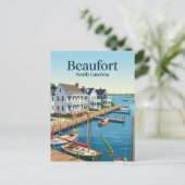 Beaufort North Carolina Postkarte (Stehend Vorderseite)