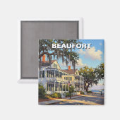 Beaufort North Carolina Souvenir Magnet (Vorderseite/Rückseite)