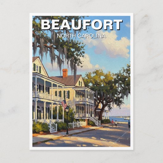 Beaufort North Carolina Souvenir Postkarte (Vorderseite)