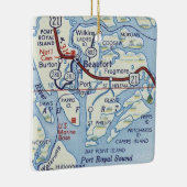 Beaufort SC Vintage Karte Keramikornament (Rechts)