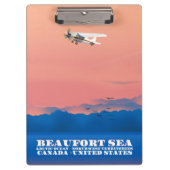 Beaufort Sea Canada USA Reiseplakat Klemmbrett (Vorderseite)