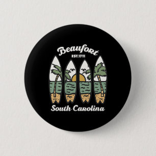 Beaufort South Carolina Surfen Surfer Sonnenunterg Button