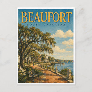 Beaufort South Carolina Waterfront Park GeoSaga Postkarte