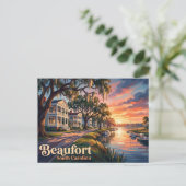 Beaufort USA Postkarte (Stehend Vorderseite)