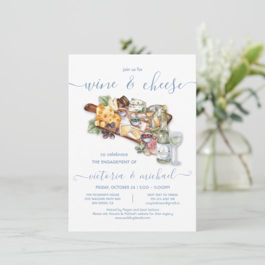 Beauftragte Gruppe für Wein und Käse Einladung (Stehend Vorderseite)