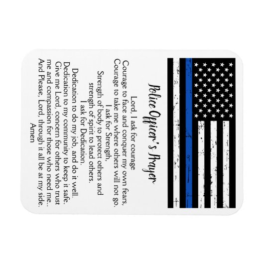 Beauftragter für die Flaggenpolizei Thin Blue Line Magnet (Horizontal)