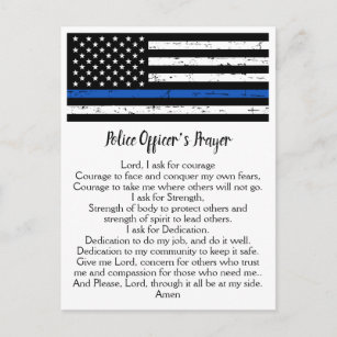 Beauftragter für die Flaggenpolizei Thin Blue Line Postkarte