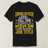 Beauftragter Job Titel Funny Stellvertreter Sherif T-Shirt (Design vorne)