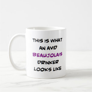 beaujolais drinker, begeistert kaffeetasse