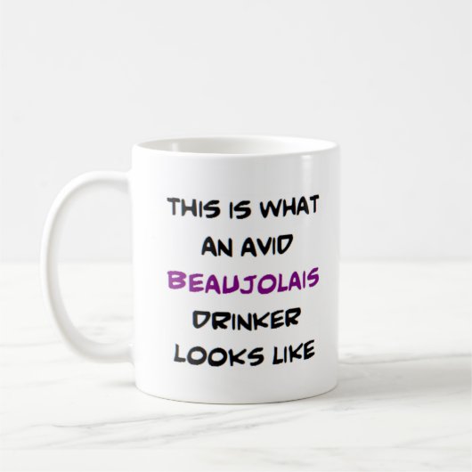 beaujolais drinker, begeistert kaffeetasse (Links)