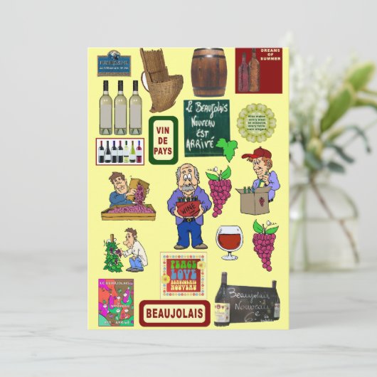 Beaujolais Einladung (Stehend Vorderseite)