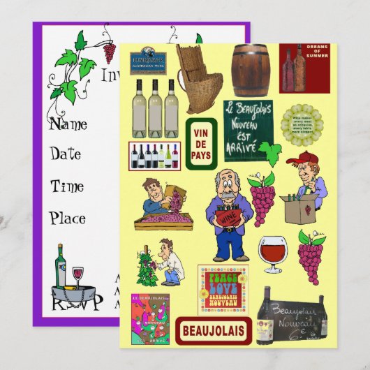 Beaujolais Einladung (Vorne/Hinten)