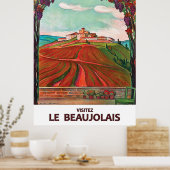 Beaujolais, Frankreich. Reise nach Frankreich Poster (Küche)