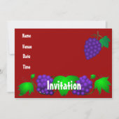 Beaujolais neouveau Einladung rot (Rückseite)