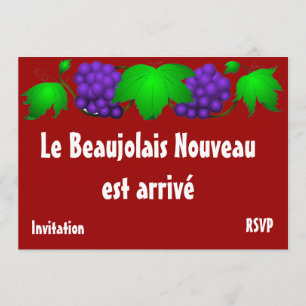 Beaujolais neouveau Einladung rot
