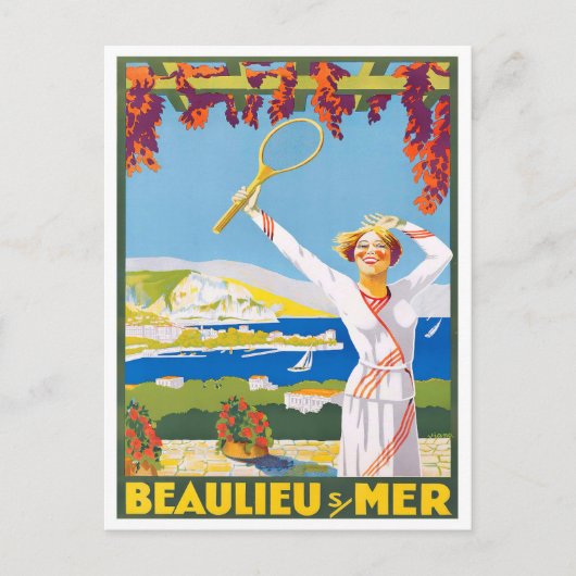 Beaulieu France Vintage Reise Postkarte (Vorderseite)