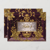 Beaumanoir Paige Viktorianische Tischnummer Card (Vorne/Hinten)