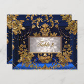 Beaumanoir Saphire Viktorianische Tischnummer Card (Vorne/Hinten)