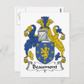 Beaumont Familienwappen Postkarte (Vorne/Hinten)
