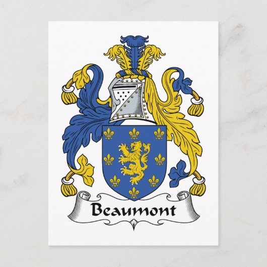 Beaumont Familienwappen Postkarte (Vorderseite)