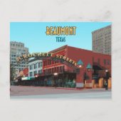 Beaumont Texas Downtown Crockett Street Postkarte (Vorderseite)