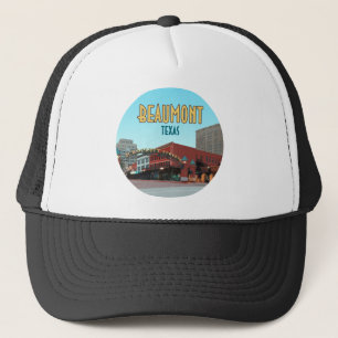 Beaumont Texas Downtown Crockett Street Vintag Truckerkappe