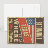 Beaumont Texas Postkarte (Vorne/Hinten)