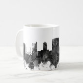 Beaumont Texas Skyline BW Kaffeetasse (Vorderseite Links)