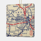 Beaumont TX Vintage Karte Keramikornament (Links)