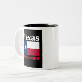 Beaumont TX Zweifarbige Tasse (Vorderseite Links)