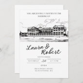 Beauport Hotel Massachusetts Custom Venue Design Einladung (Vorne/Hinten)