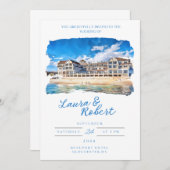 Beauport Hotel Massachusetts Wasserfarbene Orte Einladung (Vorne/Hinten)