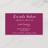 Beauté Visitenkarte (Rückseite)