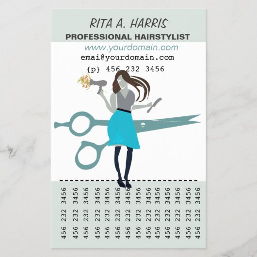 Beautician Beauty Salon Friseur Flyer (Vorne)