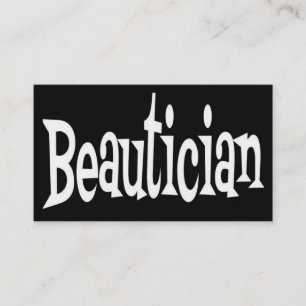 Beautician Black and White Business Card Visitenkarte
