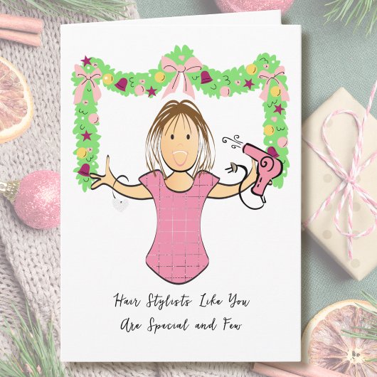 Beautician Cartoon Funny Thank You from Customer Karte